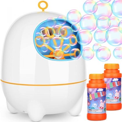 Amagoing Bubble Machine, Automatic Bubble Blower for Kids and Toddlers with Bubbles Solutions for Outdoor/Indoor Use