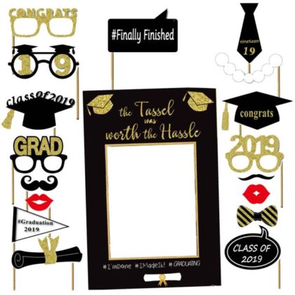 LUOEM Graduation Photo Booth Props Congratulations 2020 Graduation Party Supplies